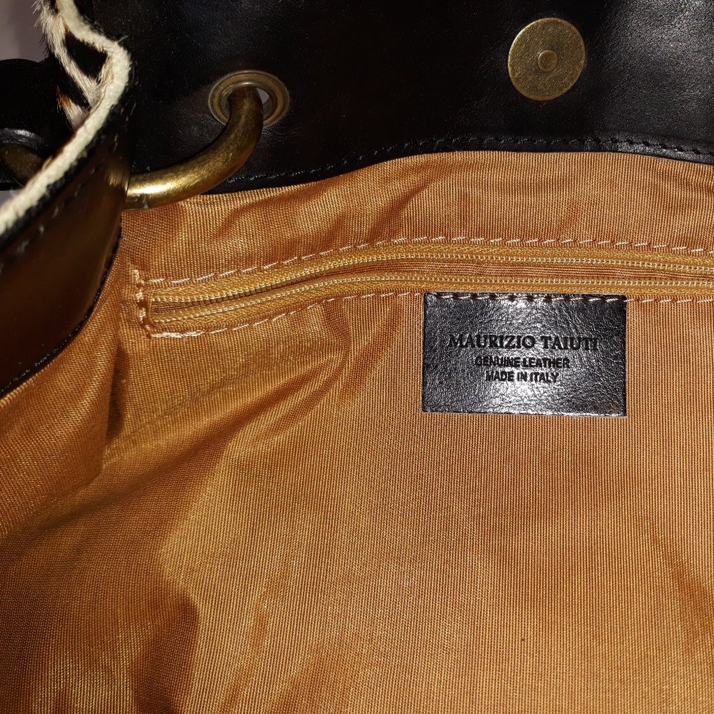 *Maurizio Taiuti Leopard Calf Hair Leather Tote Italy - Picture 7 of 13